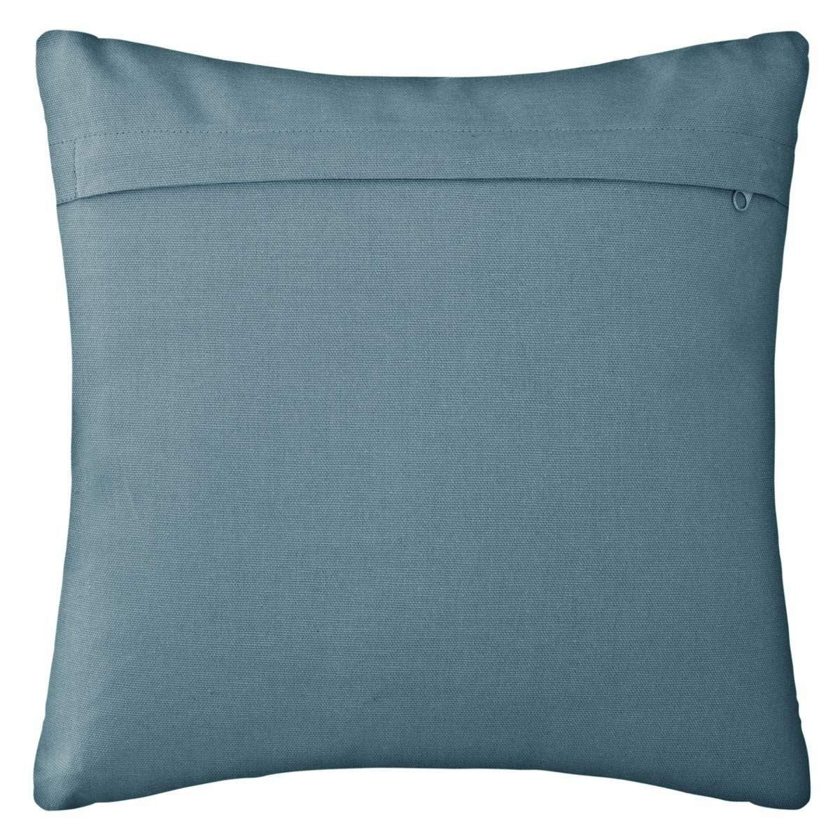 Coussin Atmosphera Otto Bleu Coton – 38×38 cm - HousseCosy