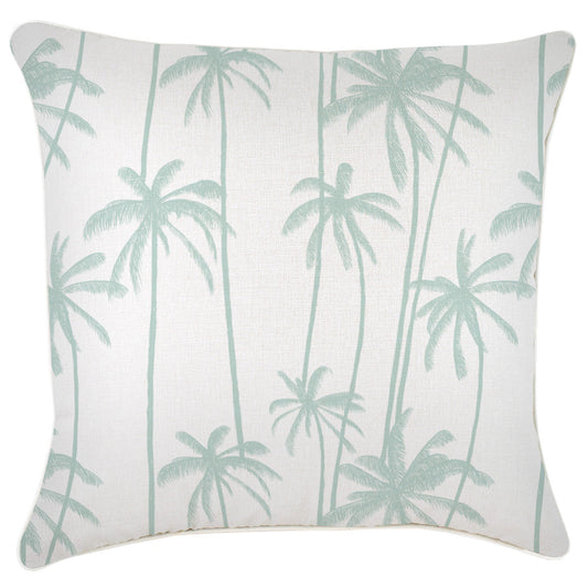 Housse de coussin à passepoil – Tall Palms Mint – 60×60 cm - HousseCosy