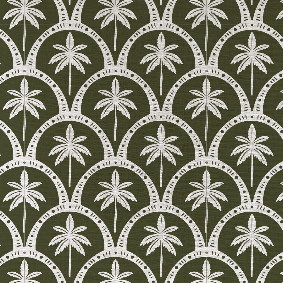 Housse de coussin à passepoil – Corfu Eucalyptus – 45×45 cm - HousseCosy
