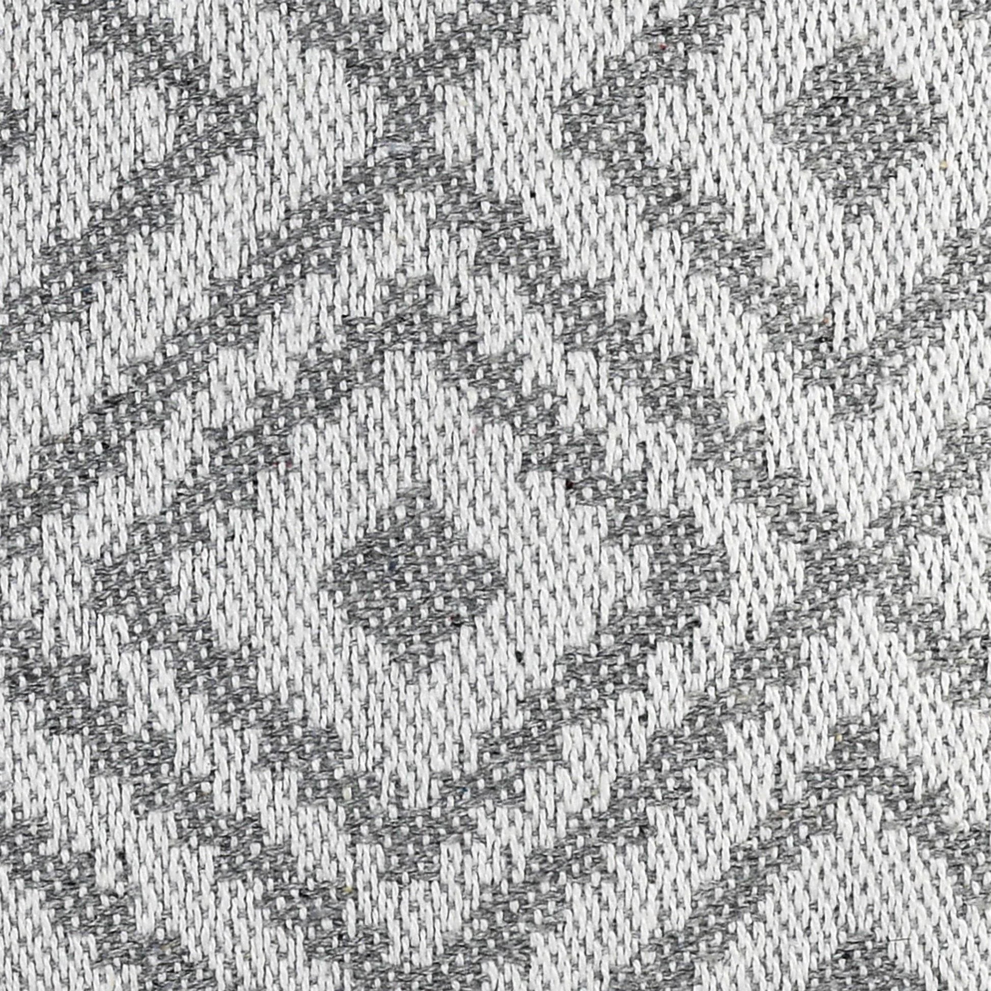 Housse de coussin en lin gris | 45×45 cm | Motif géométrique | Déco moderne - HousseCosy